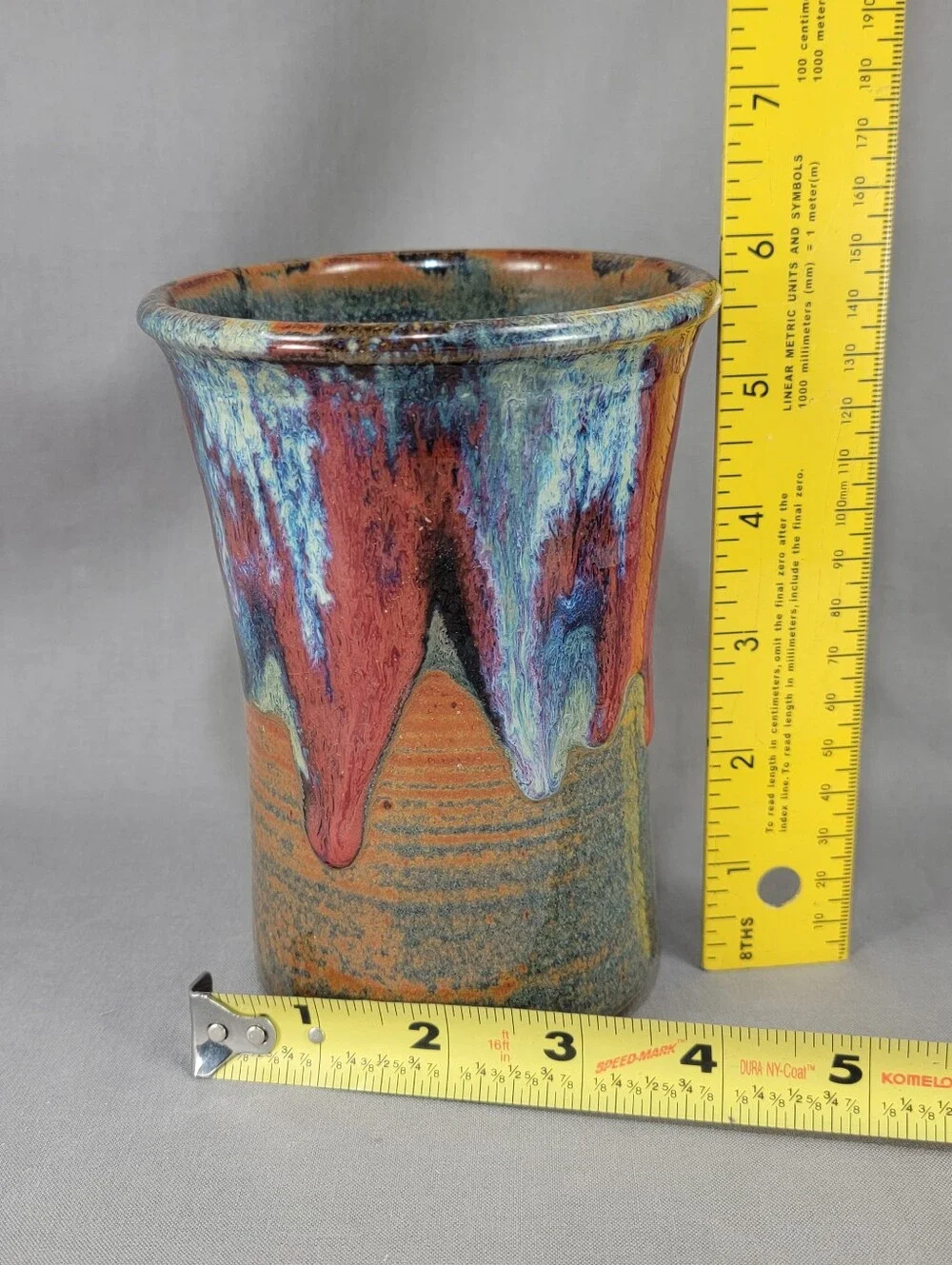 Nick Blaisdell Vase Handcrafted Stoneware Drip Glaze Dalton Ranch Pottery CO USA
